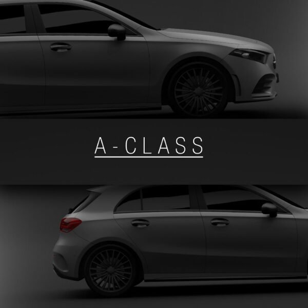 Mercedes-Benz A-Class 2021 - Grey - Wall Art Poster - Image 3