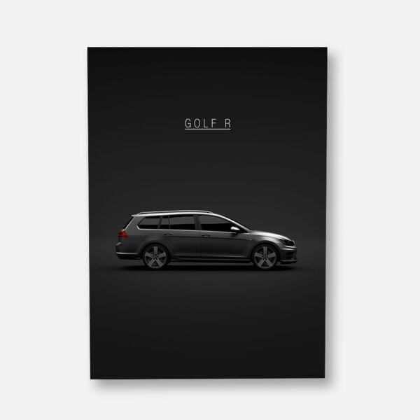 VW Golf R Variant 2015 - Wall Art Poster