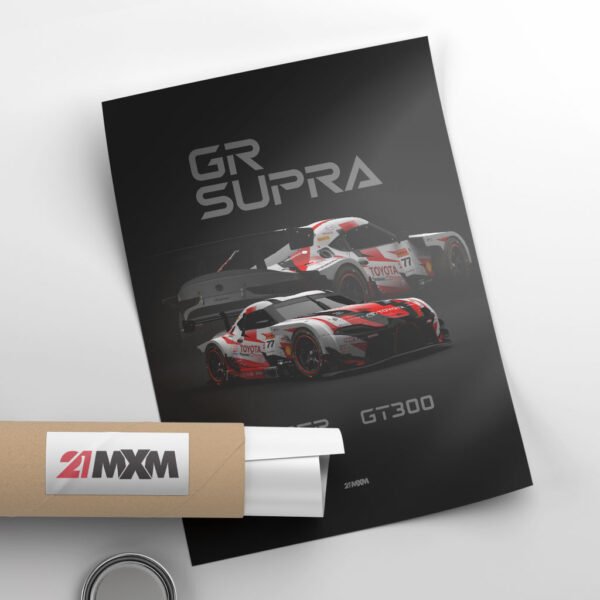 GR Supra - Super GT300 2022 - Wall Art Poster - Image 4