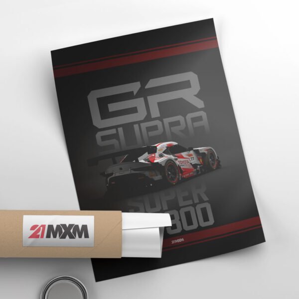 GR Supra - Super GT300 2022 - Back - Wall Art Poster - Image 4