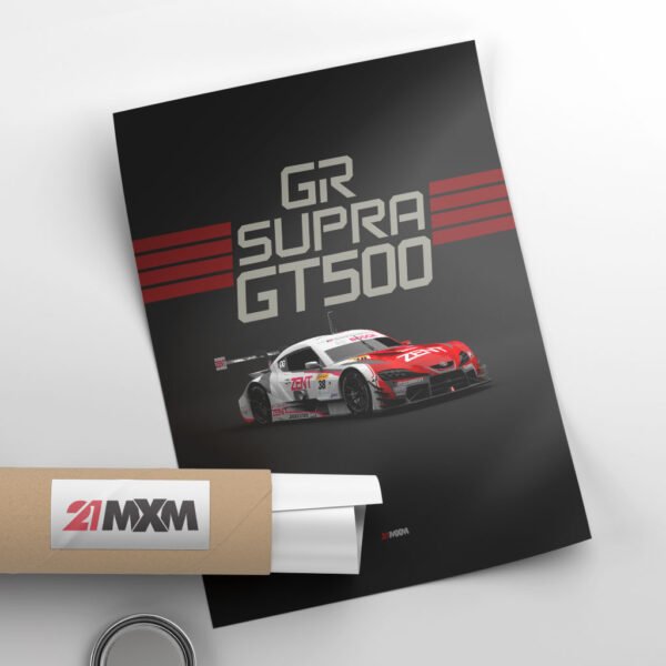 Toyota Supra GR GT500 2020 - Wall Art Poster - Image 4