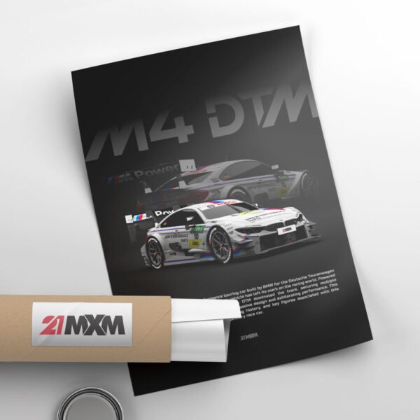 BMW M4 DTM 2015 - Wall Art Poster - Image 4