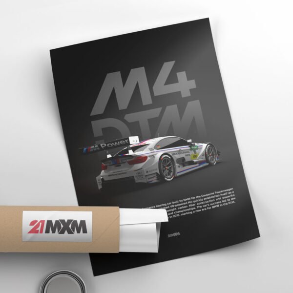 BMW M4 DTM 2015 - Back - Wall Art Poster - Image 4