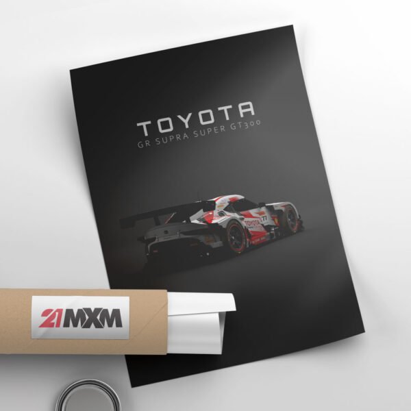 GR Supra - Super GT300 2022 - Back - Wall Art Poster - Image 4