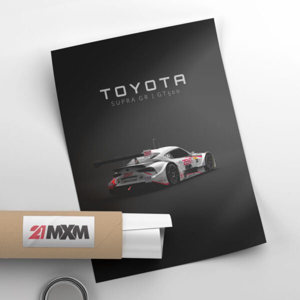 Toyota Supra GR GT500 2020 - Back - Wall Art Poster - Image 4