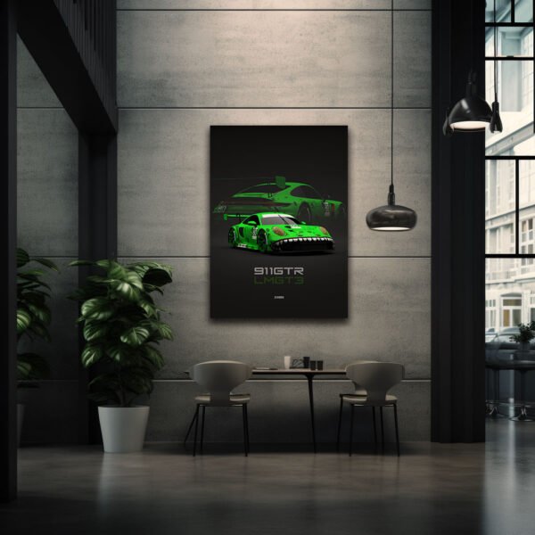 911 GT3 R 2023 No. 80 - LM GT3 - Wall Art Poster - Image 2