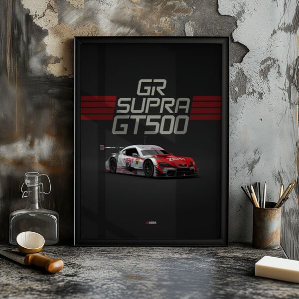 Toyota Supra GR GT500 2020 - Wall Art Poster - Image 2