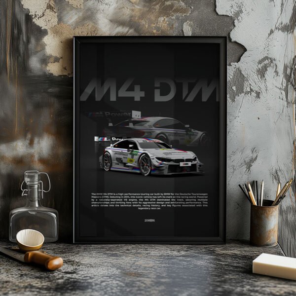 BMW M4 DTM 2015 - Wall Art Poster - Image 2