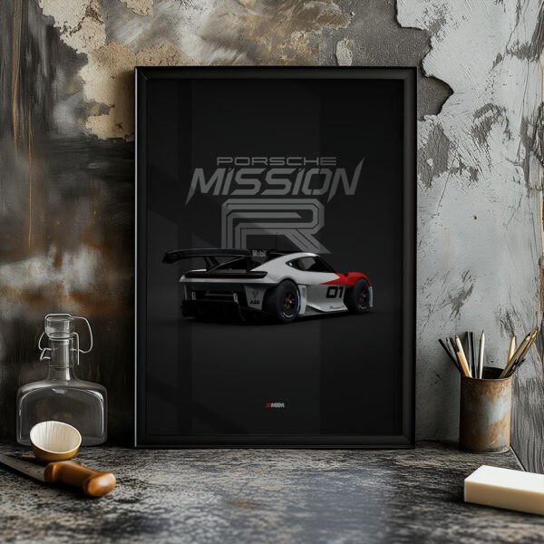 Porsche Mission R 2022 - Wall Art Poster - Image 2