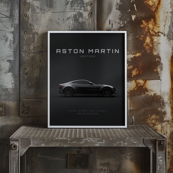 Aston Martin Vantage 2019 - Specs - Wall Art Poster - Image 2