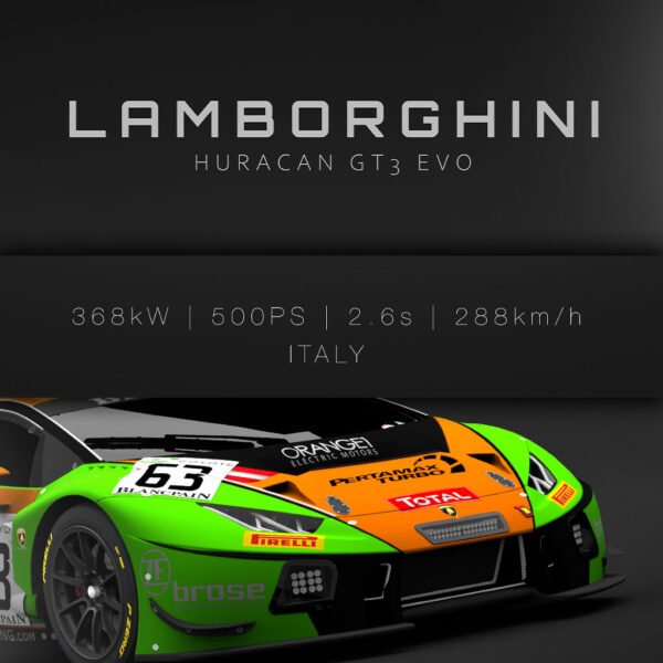 Huracan GT3 ACC No.63 - Front - Specs - Wall Art Poster - Image 3