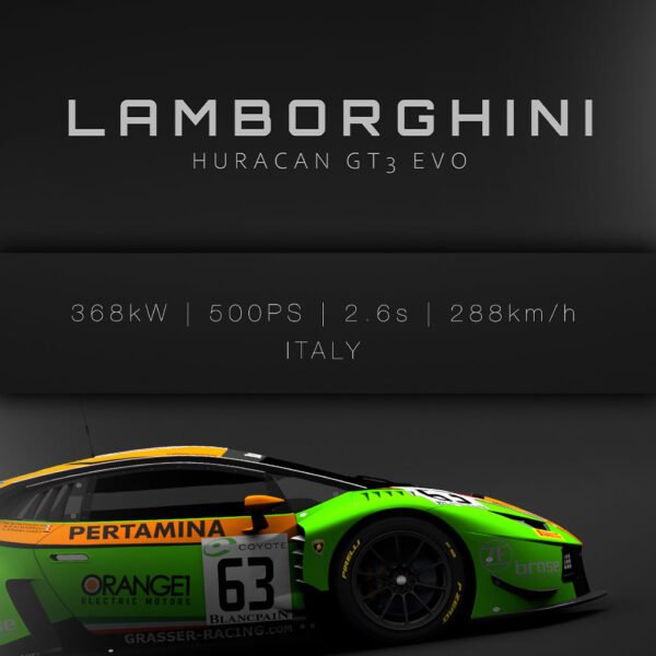 Huracan GT3 ACC No.63 - Specs - Wall Art Poster - Image 3