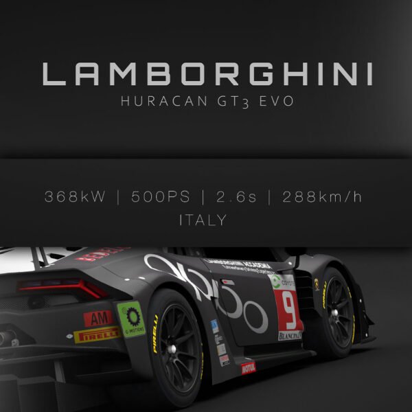 Huracan GT3 No.9 - Back - Wall Art Poster - Image 3