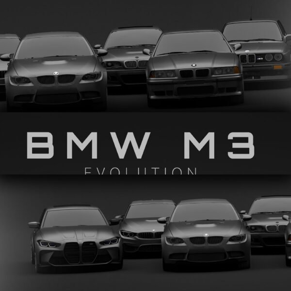 BMW M3 Generations 2 - Wall Art Poster - Image 3