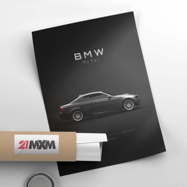 BMW M3 E92 - Specs - Wall Art Poster - Image 4