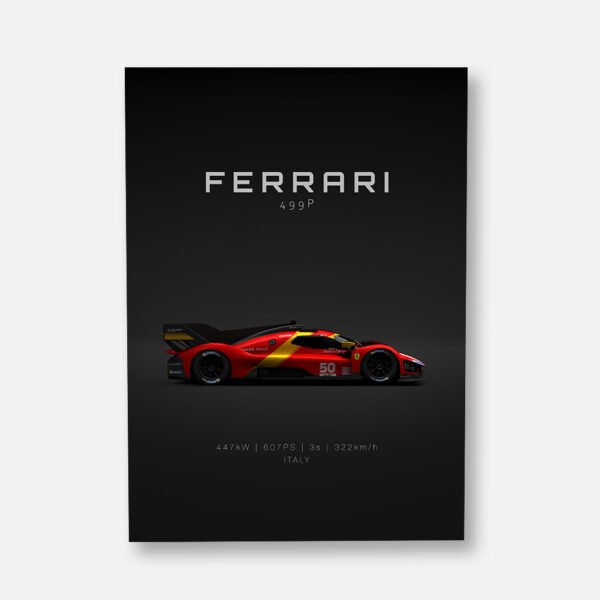 Ferrari 499P LMH 2023 - Specs - Wall Art Poster