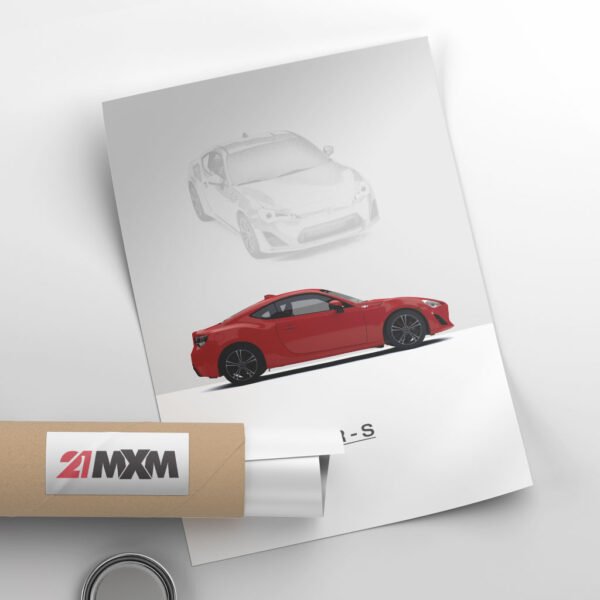 Scion FR-S Red - Wall Art Poster - Image 2