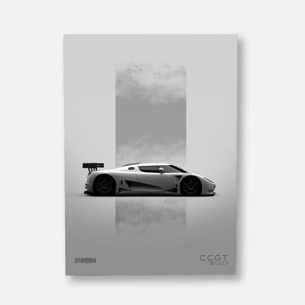 Koenigsegg CCGT - White - Wall Art Poster