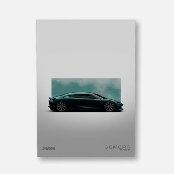 Koenigsegg Gemera - Green - Wall Art Poster