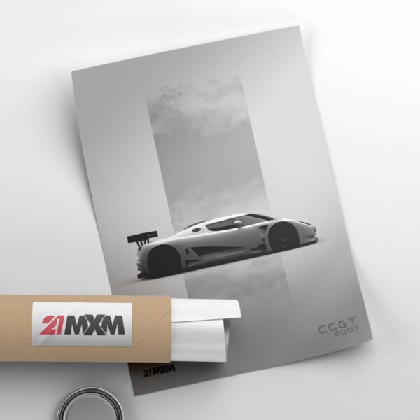 Koenigsegg CCGT - White - Wall Art Poster - Image 3