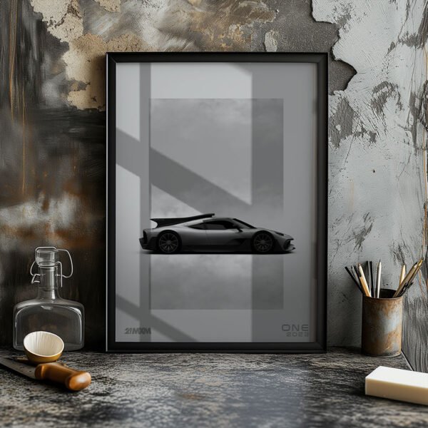 Mercedes-AMG Project One - Grey - Wall Art Poster - Image 2