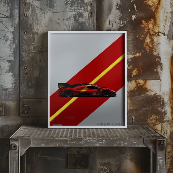 Ferrari 499P LMH 2023 - Wall Art Poster - Image 2