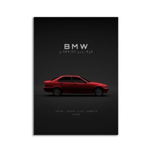 Digital Download - Set 3 - 1165 BMW 3-Series 325i E36 sedan 1994 - Red