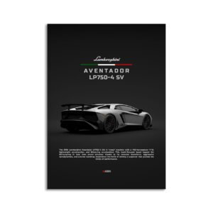 Digital Download - Set 6 - 1363 2016 Lamborghini Aventador lp750-4 SV - Silver - Back