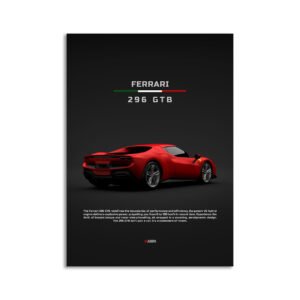 Digital Download - Set 6 - 1376 2021 Ferrari 296 GTB - Back - Red