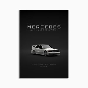Digital Download - Set 14 - 1563 Mercedes-Benz 190E EVO II - White - Front