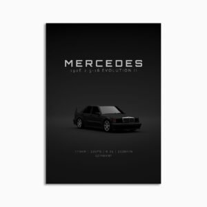 Digital Download - Set 14 - 1564 Mercedes-Benz 190E EVO II - Black - Front