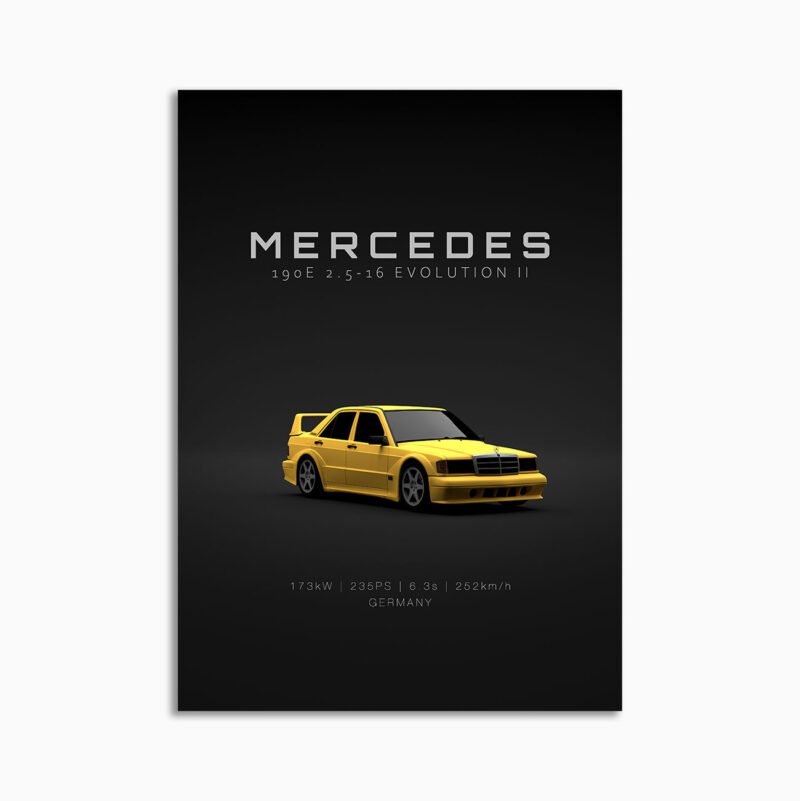 1567-Mercedes-Benz-190E-EVO-II---Yellow---Front-Specs