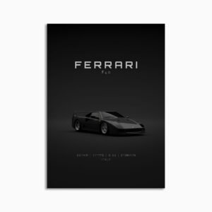 Digital Download - Set 15 - 1582 Ferrari F40 1992 - Black Front