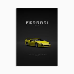 Digital Download - Set 15 - 1585 Ferrari F40 1992 - Yellow Front