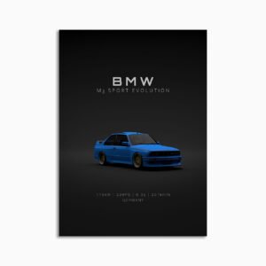 Digital Download - Set 15 - 1598 BMW M3 E30 Evo 3 Blue Front