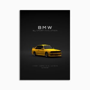 Digital Download - Set 15 - 1601 BMW M3 E30 Evo 3 Yellow Front
