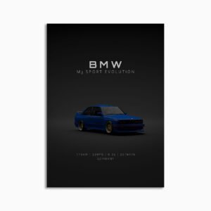 Digital Download - Set 15 - 1606 BMW M3 E30 Evo 3 Dark Blue Front
