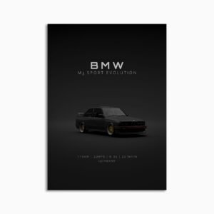 Digital Download - Set 15 - 1610 BMW M3 E30 Evo 3 Black Front