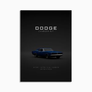Digital Download - Set 16 - 1643 Dodge Charger RT 1969 - Blue Front