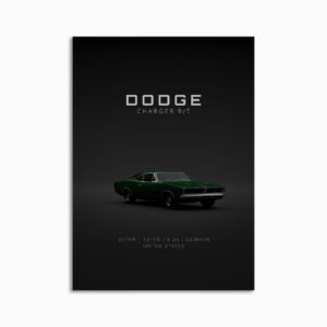 Digital Download - Set 16 - 1650 Dodge Charger RT 1969 - Green Front