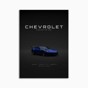 Digital Download - Set 16 - 1671 Chevrolet Corvette C7 ZR1 - Blue Front