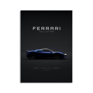 Digital Download - Set 11 - 708 2021 Ferrari SF90 Spider Blue