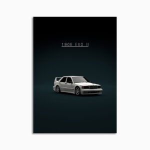 Digital Download - Set 23 - 1563 Mercedes-Benz 190E EVO II - White - Front