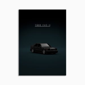 Digital Download - Set 23 - 1564 Mercedes-Benz 190E EVO II - Black - Front