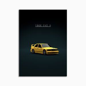 Digital Download - Set 23 - 1567 Mercedes-Benz 190E EVO II - Yellow - Front