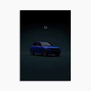 Digital Download - Set 25 - 1840 2024 BMW X5 Blue - Front