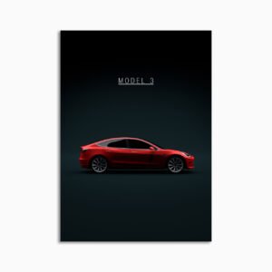 Digital Download - Set 10 - 794 Tesla Model 3 2018 Red