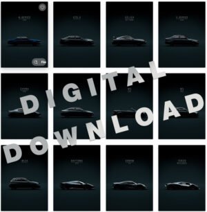 Minimalist Car Designs - Digital Download - Set 25