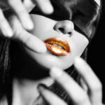 surrealist lips wall art print | mysterious art