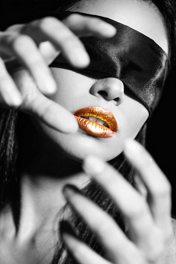 surrealist lips wall art print | mysterious art